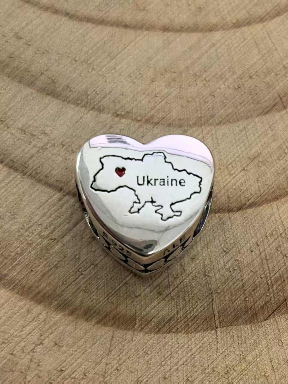 Pandora Ukraine Exclusive Travel Heart Charm Pendant, S925 Silver Jewelry